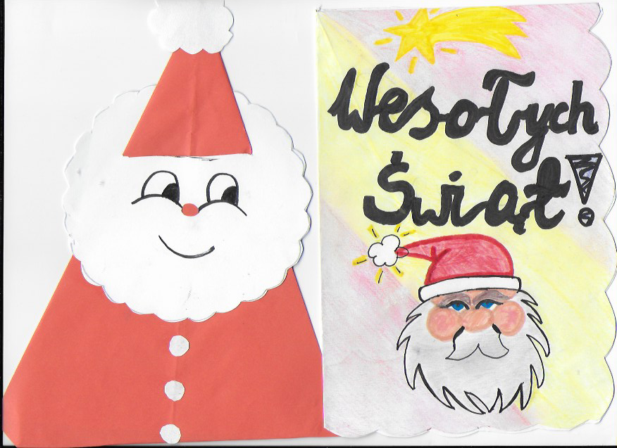 Na zdjęciu kartka z życzeniami świątecznymi