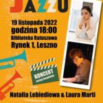 Plakat informujący o koncercie z cyklu Filmografia Jazzu