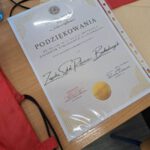 Dyplom z podziękowaniami za udział w III edycji spotkań zarządów Samorządów Szkolnych