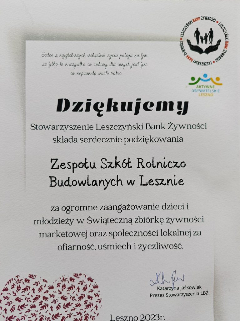 Podziękowania