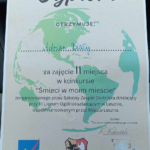 Konkurs ekologiczny "Śmieci w moim mieście" - dyplom