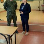 Spotkanie s z przedstawicielem wojska z 1 Dywizjonu Przeciwlotniczego w Lesznie st. kpr. Kacprem Gorgonem
