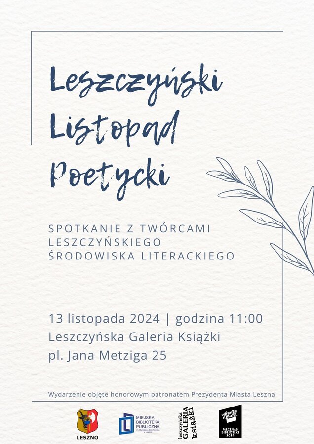 Listopad Poetycki plakat