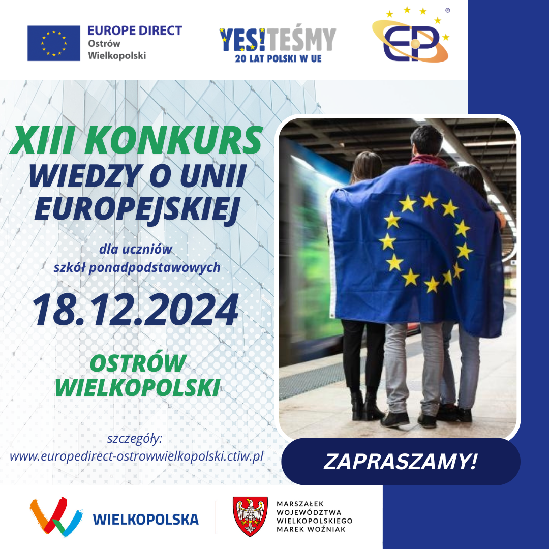 XIII Konkurs wiedzy o UE - plakat