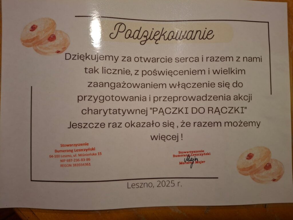 Podziękowanie