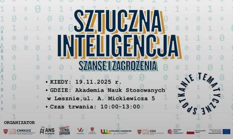 Wykłady na temat sztucznej inteligencji w auli ANS w Lesznie.