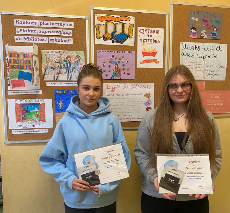 Podsumowanie konkursu plastycznego na „Plakat zapraszający do biblioteki szkolnej”