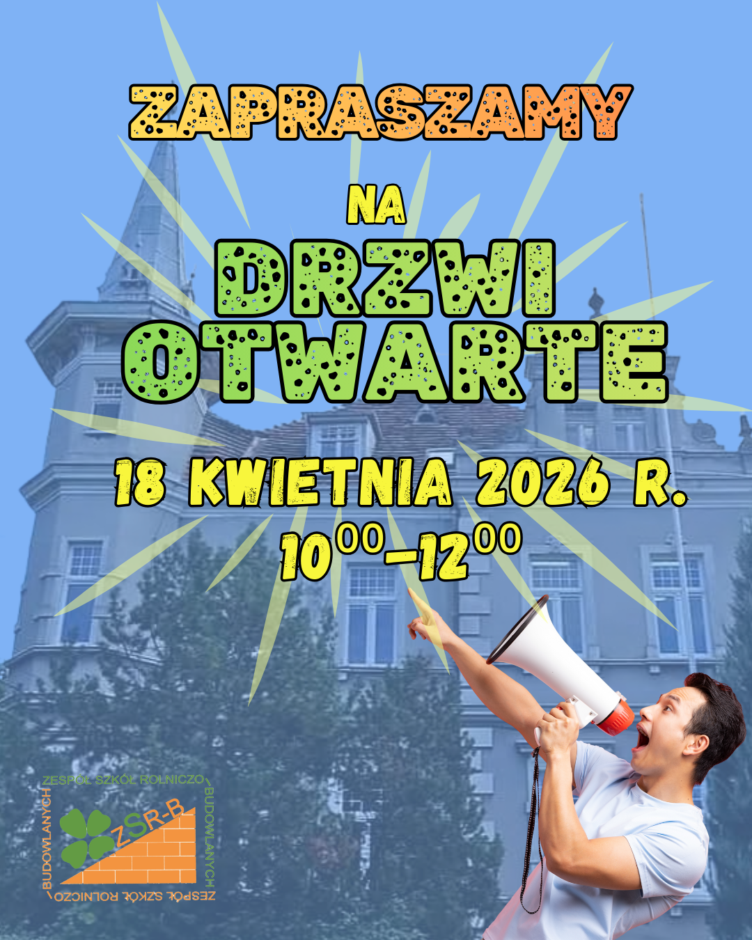 Plakat informujący o drzwiach otwartych
